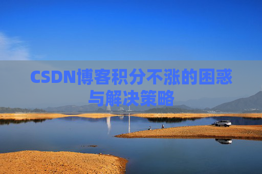 CSDN博客积分不涨的困惑与解决策略